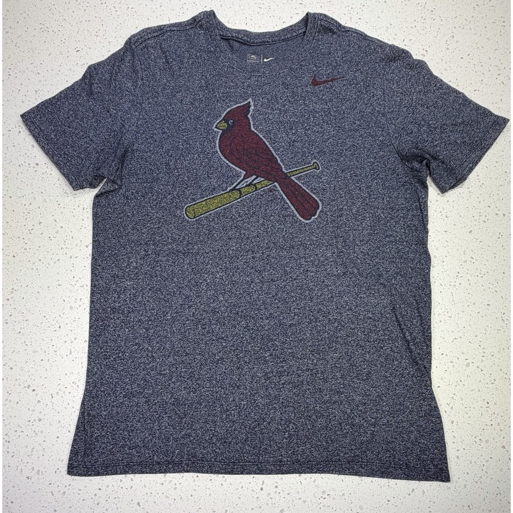 Nike St. Louis Cardinals MLB Heather Gray Baseball Shirt Size L